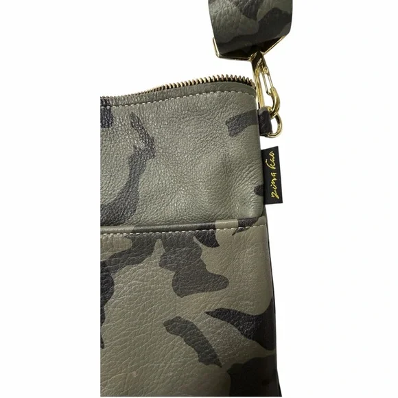 Zina Kao soft leather adjustable strap Urban Camouflage Messenger Bag - Picture 7 of 10